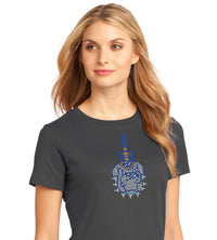 Load image into Gallery viewer, Spike Rhinestones Women’s Perfect Weight ® Tee-Charcoal
