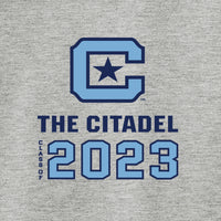 Load image into Gallery viewer, The Citadel Class Of 2023  Women’s Perfect Weight ® Tee-Heathered Steel
