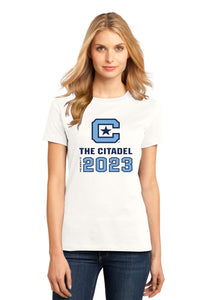 Load image into Gallery viewer, The Citadel Class Of 2023  Women’s Perfect Weight ® Tee-White

