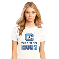 Load image into Gallery viewer, The Citadel Class Of 2023  Women’s Perfect Weight ® Tee-White
