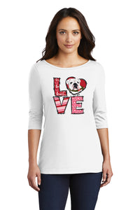 Load image into Gallery viewer, LOVE G3 Women’s Perfect Weight ® 3/4-Sleeve Tee-White
