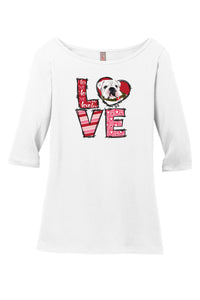 Load image into Gallery viewer, LOVE G3 Women’s Perfect Weight ® 3/4-Sleeve Tee-White
