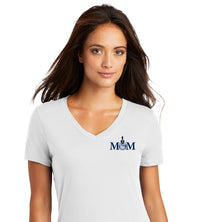 Load image into Gallery viewer, Mom &amp; Spike  Women’s V-Neck Tee-White
