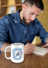 Load image into Gallery viewer, Jumping Bulldog White Mug - 15oz
