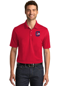 Load image into Gallery viewer, The Citadel, Jumping Bulldog UV Micro-Mesh Polo Shirt
