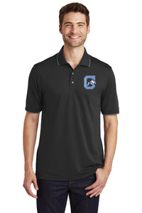Load image into Gallery viewer, The Citadel Black C Jumping Bulldog UV Micro-Mesh Tipped Polo-Black
