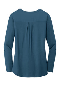 Load image into Gallery viewer, The Citadel Ladies Concept Henley Tunic-dusty Blue-Back
