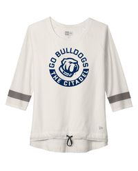Load image into Gallery viewer, Go Bulldogs New Era ® Ladies Tri-Blend 3/4-Sleeve Tee-Fan White
