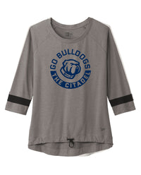 Load image into Gallery viewer, Go Bulldogs New Era ® Ladies Tri-Blend 3/4-Sleeve Tee-Shadow Grey
