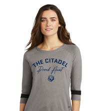 Load image into Gallery viewer, Proud Aunt New Era ® Ladies Tri-Blend 3/4-Sleeve Tee-Shadow Grey
