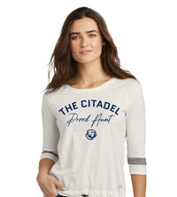 Load image into Gallery viewer, Proud Aunt New Era ® Ladies Tri-Blend 3/4-Sleeve Tee-Fan White
