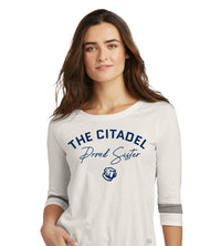 Load image into Gallery viewer, Proud Sister New Era ® Ladies Tri-Blend 3/4-Sleeve Tee- Fan White
