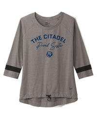 Load image into Gallery viewer, Proud Sister New Era ® Ladies Tri-Blend 3/4-Sleeve Tee- Shadow Grey
