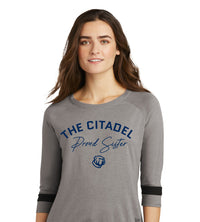 Load image into Gallery viewer, Proud Sister New Era ® Ladies Tri-Blend 3/4-Sleeve Tee- Shadow Grey
