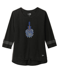 Load image into Gallery viewer, Spike Rhinestones New Era ® Ladies Tri-Blend 3/4-Sleeve Tee-Black
