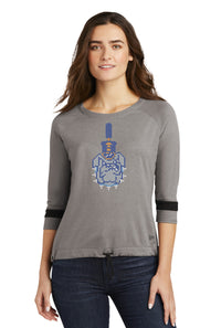 Load image into Gallery viewer, Spike Rhinestones New Era ® Ladies Tri-Blend 3/4-Sleeve Tee-Shadow Grey
