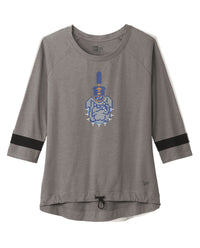 Load image into Gallery viewer, Spike Rhinestones New Era ® Ladies Tri-Blend 3/4-Sleeve Tee-Shadow Grey

