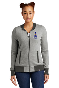 Load image into Gallery viewer, Spike Ladies French Terry Baseball Full-Zip-Light Graphite-Twist Graphite
