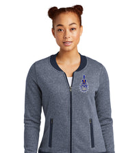 Load image into Gallery viewer, Spike Ladies French Terry Baseball Full-Zip-True Navy Twist-TrueNAvy
