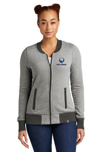 Load image into Gallery viewer, The Citadel Bulldog Ladies French Terry Baseball Full-Zip-Light Graphite-Twist Graphite
