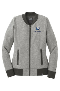 Load image into Gallery viewer, The Citadel Bulldog Ladies French Terry Baseball Full-Zip-Light Graphite-Twist Graphite
