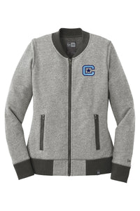 Load image into Gallery viewer, The Citadel C Ladies French Terry Baseball Full-Zip - Light Graphite Twist/ Graphite
