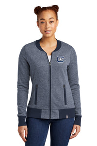 Load image into Gallery viewer, The Citadel C Ladies French Terry Baseball Full-Zip -  True Navy Twist/ True Navy
