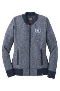 Load image into Gallery viewer, The Citadel C Ladies French Terry Baseball Full-Zip -  True Navy Twist/ True Navy
