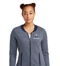 Load image into Gallery viewer, The Citadel Bulldog Ladies French Terry Baseball Full-Zip-True Navy Twist-True Navy
