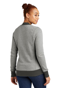 Load image into Gallery viewer, The Citadel C Ladies French Terry Baseball Full-Zip - Light Graphite Twist/ Graphite-Back
