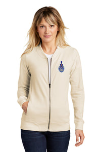 Load image into Gallery viewer, Spike Ladies Lightweight French Terry Bomber-Ecru
