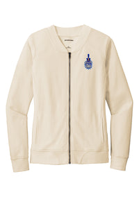 Load image into Gallery viewer, Spike Ladies Lightweight French Terry Bomber-Ecru
