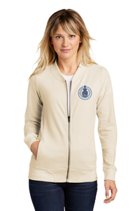 Load image into Gallery viewer, The Citadel Bulldogs and Stars Ladies Lightweight French Terry Bomber-Ecru
