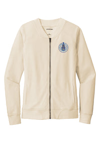 Load image into Gallery viewer, The Citadel Bulldogs and Stars Ladies Lightweight French Terry Bomber-Ecru

