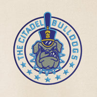 Load image into Gallery viewer, The Citadel Bulldogs and Stars Ladies Lightweight French Terry Bomber-Ecru
