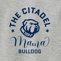 Load image into Gallery viewer, Mama Bulldog Spork Ladies Long Sleeve Tri-Blend Wicking Scoop Neck Raglan Tee-True Royal Heather
