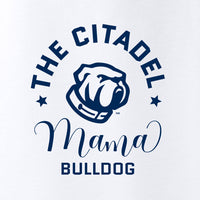 Load image into Gallery viewer, Mama Bulldog Spork Ladies Long Sleeve Tri-Blend Wicking Scoop Neck Raglan Tee-White
