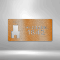 Load image into Gallery viewer, The Citadel Logo Powder Coated Steel Wall art
