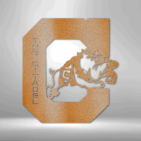 Load image into Gallery viewer, The Citadel, Block C Jumping Bulldog - Metal Wall Art
