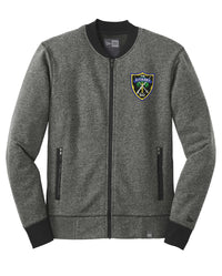 Load image into Gallery viewer, The Citadel Shield French Terry Baseball Full-Zip-Black Twist-Black
