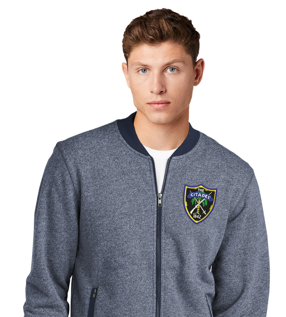 The Citadel Shield French Terry Baseball Full-Zip-TrueNavyTwist-TrueNavy