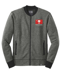 Load image into Gallery viewer, Big Red Palmetto Flag French Terry Baseball Full-Zip-Black Twist-Black
