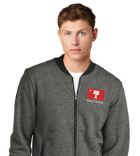 Load image into Gallery viewer, Big Red Palmetto Flag French Terry Baseball Full-Zip-Black Twist-Black
