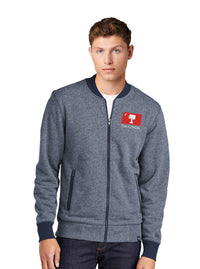 Load image into Gallery viewer, Big Red Palmetto Flag French Terry Baseball Full-Zip-True Navy Twist-True Navy
