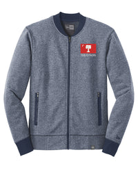 Load image into Gallery viewer, Big Red Palmetto Flag French Terry Baseball Full-Zip-True Navy Twist-True Navy
