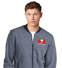 Load image into Gallery viewer, Big Red Palmetto Flag French Terry Baseball Full-Zip-True Navy Twist-True Navy

