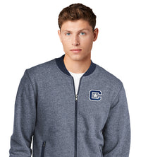 Load image into Gallery viewer, The Citadel C French Terry Baseball Full-Zip_True NavyTwist-TrueNavy
