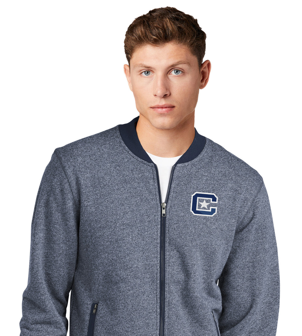 The Citadel C French Terry Baseball Full-Zip_True NavyTwist-TrueNavy