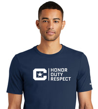 Load image into Gallery viewer, Honor Duty Respect Nike Dri-FIT Cotton/Poly Tee-College Navy
