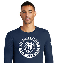 Load image into Gallery viewer, Go Bulldog The Citadel Nike Core Cotton Tee-Navy
